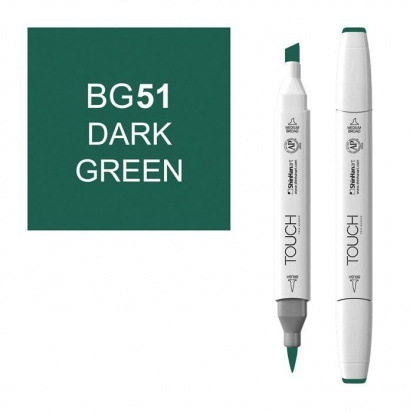 Маркер "Touch Brush" 051 темный зеленый BG51